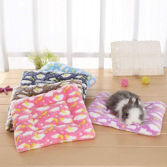 HKM-828371 Candy Color Pet Sleeping Mat – Soft Coral Velvet with Pearl Cotton, Multi Sizes Available