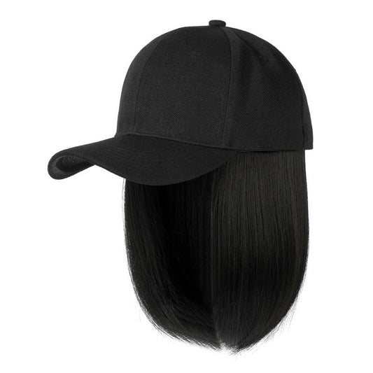 HKM-829779 Integrated Wig Hat with Bob Design for All Skin Tones and Face Shapes