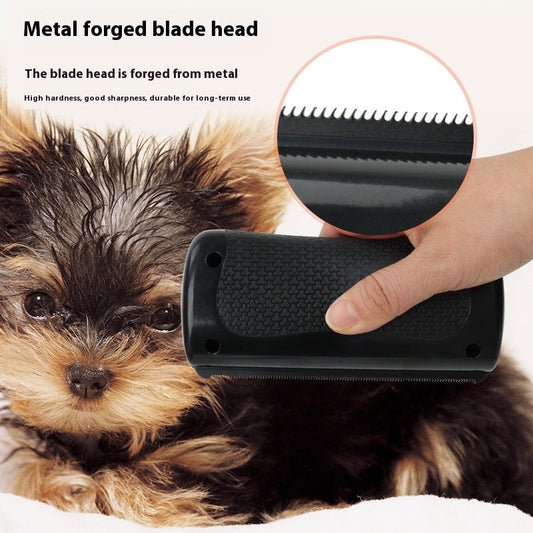 HKM-8302653 Pet Cleaning and Grooming Hair Removal Comb for Dogs - Black