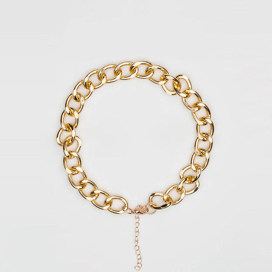 HKM-830355 Metal Gold Necklace for Pets - Available in Medium and Large Sizes with Extension Chain