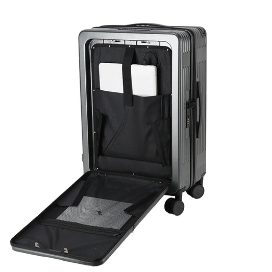 HKM-830739 High-Quality Soft Shell Travel Suitcase Set - Lightweight and Durable Carry-On Luggage