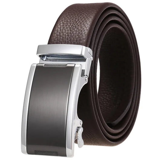 HKM-831059 Automatic Buckle Belt for Men in First Layer Cowhide - Model LY87363-5