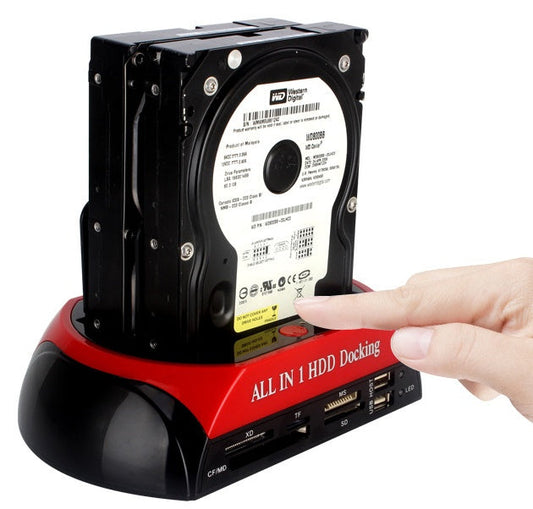 HKM-831571 Multi-Function HDD Holder with Card Reader and Tool-Free Assembly for SATA & IDE Drives