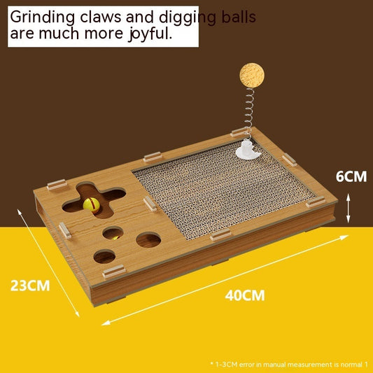 HKM-8318525 Corrugated Paper Cat Scratch Board with Crescent Shape Design
