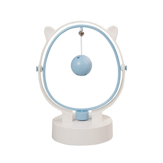 HKM-8324285 Cat Entertainment Swinging Ball Toy with Plush and Leaky Bell Features
