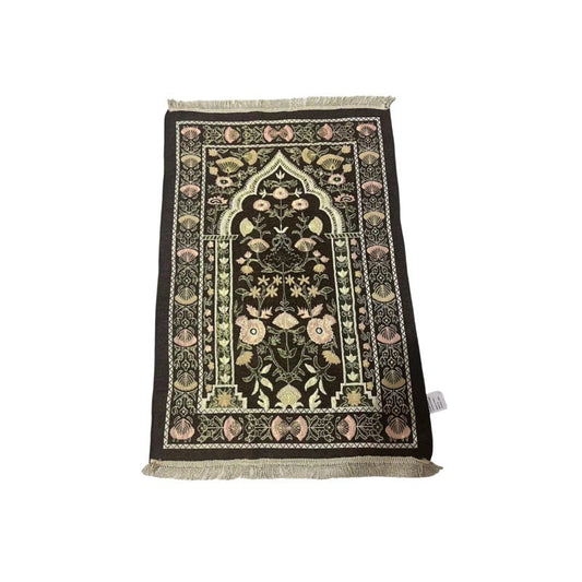 HKM-8324925 Portable Thin Ethnic Flower Design Worship Carpet in Multiple Colors 70x110cm