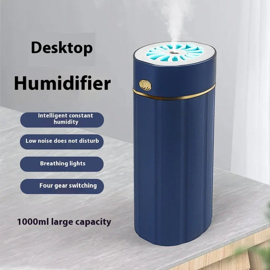 HKM-832851 Portable USB Ultrasonic Humidifier with Colourful Night Light and High Mist Output for Home and Office Use