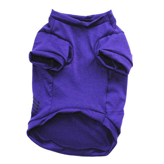 HKM-8332221 Casual Cotton Dog Vest for Halloween - Pumpkin Design in Black and Purple, Sizes XS to L