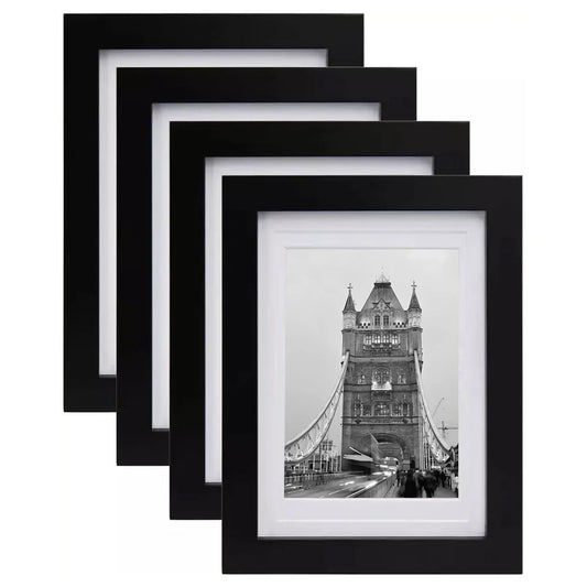 HKM-833683 Black and White Poster Picture Frames in Various Sizes: 4x6, 5x7, 6x8, 8x10, A1, A2, A3, A4, A5, 11x14, 12x16, 12x18, 16x20, 18x24, 24x36