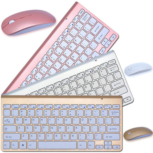 HKM-835347 2.4G Wireless Keyboard and Mouse Mini Combo Set for Laptops, Desktops, and Smart TVs