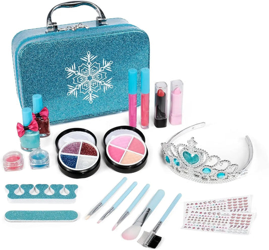 HKM-836627 Kids Real Washable Lip Gloss and Mini Nail Makeup Kit Set for Girls