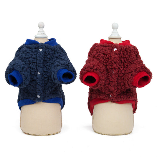 HKM-8372925 Stylish Velvet Coat for Pets - Autumn & Winter - Available in Various Colors and Sizes