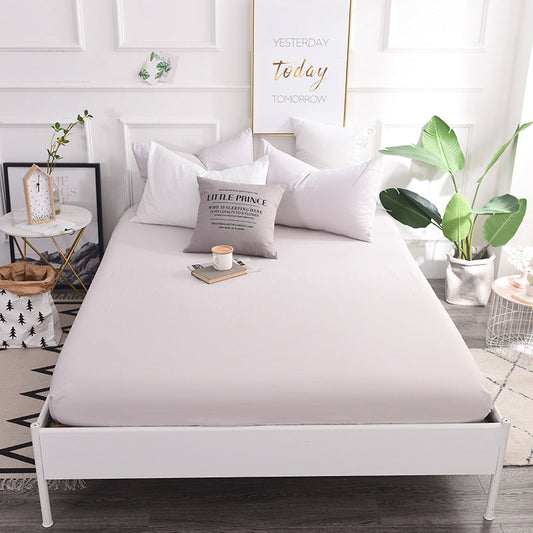HKM-838419 Cotton Color Bed Sheet for Student Dormitory - Modern Simple Style Mattress Protector