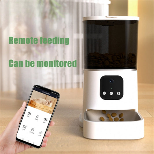 HKM-8387645 Smart WiFi Pet Feeder with APP Control, Voice Recorder & Large 6L Capacity for Dogs and Cats