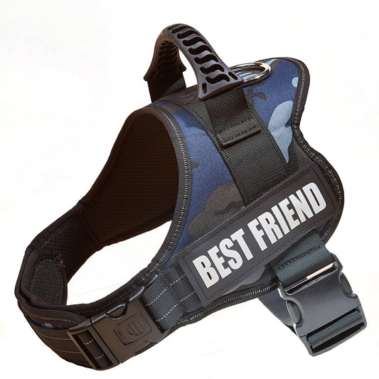 HKM-839763 Reflective Nylon Pet Vest in Dark Blue Camouflage - Multiple Sizes Available