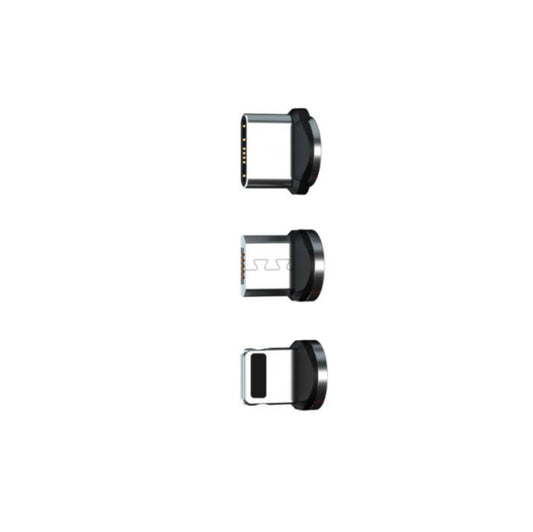 HKM-840275 Three-in-One 540 Degree Magnetic Charging Cable with Blind Suction - 1m Length, Universal Compatibility, Available in Black, Red, Purple