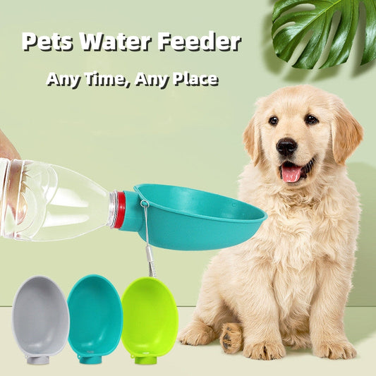 HKM-8428221 Portable Dog Water Bowl for Outdoor Use - Compact Feeding Cup for Small Dogs, ABS Material, Easy to Carry