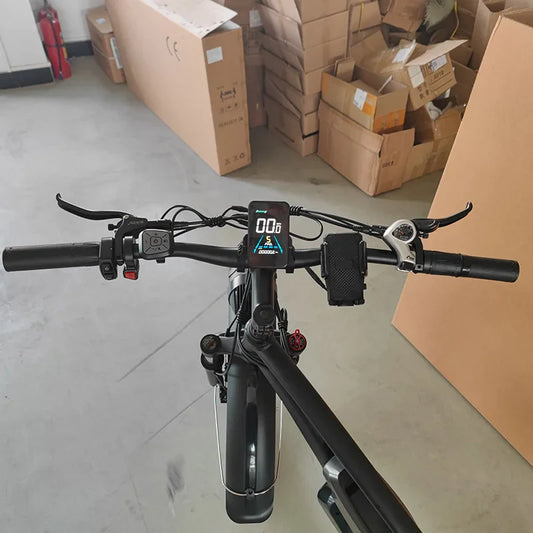 HKM-843411 26 Inch 48V 2000W Dual Motor Fat Tire Electric Mountain Bike with Dual Battery 7-Speed Gear System