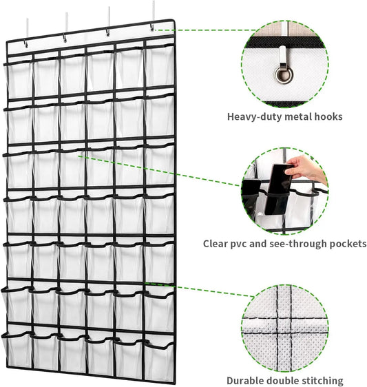HKM-843987 42-Pocket Classroom Organiser for Phones and Calculators - Clear Display Chart