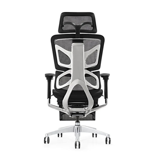 HKM-848915 Luxury Ergonomic Adjustable Office Swivel Chair in Leather for Modern Comfort