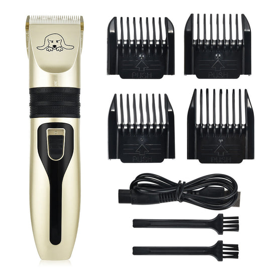 HKM-850707 Rechargeable Pet Shaver for Grooming and Cleaning - 2 Speed Settings, AC Powered, 300 Minutes of Use