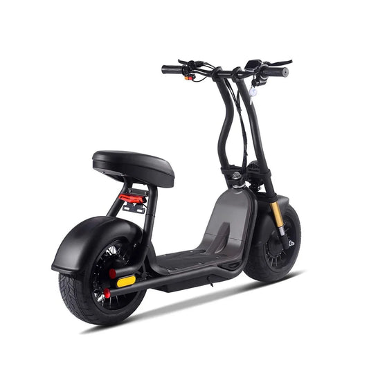 HKM-850963 Electric Citycoco Scooter with Lithium Battery - 1000W Power, 40 km/h Speed, 10-Inch Tires, Black