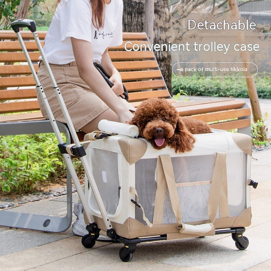HKM-8524349 Pet Trolley Bag for Cats and Dogs - Portable Carrier, Up to 30 lbs, Folding Design, Available in Multiple Colors