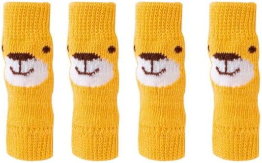 HKM-853267 Winter Warm Pet Dog Socks - 4-Piece Set for Small Dogs, Puppy Leg Protection and Comfort