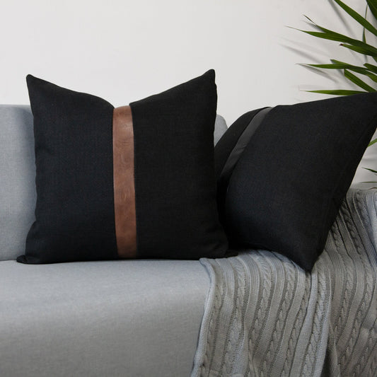 HKM-854355 Nordic Linen Solid Color Pillow Cover for Living Room and Bedroom