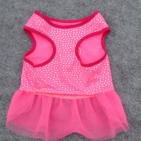 HKM-8582845 Cute Embroidered Cotton Skirt for Puppies