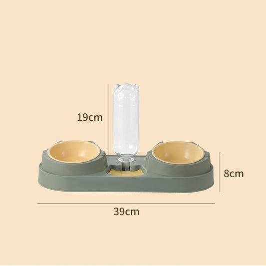 HKM-8601917 Anti-Spill Automatic Pet Water Food Bowl for Dogs and Cats, Multiple Color Options
