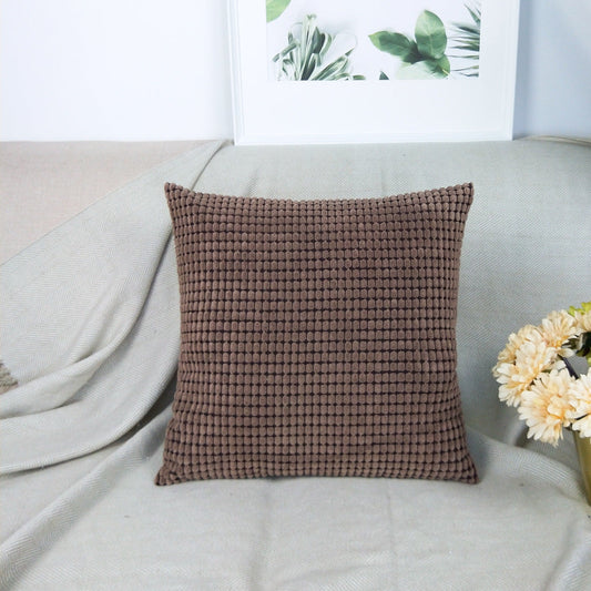 HKM-862035 Corn Kernels Solid Color Pillowcase Cover in Various Shades - Modern Nylon Polyester Design, 45x45cm
