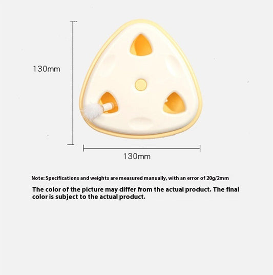 HKM-8646845 Automatic Induction Cat Teaser Toy - Cream Cheese Color, ABS Material