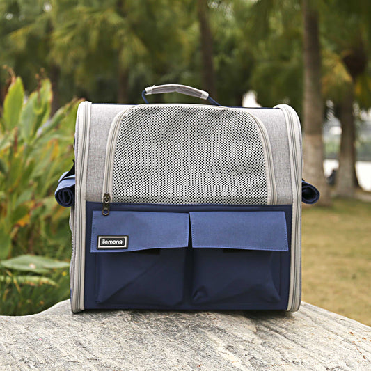 HKM-8647869 Stylish Foldable Soft Pet Carrier with Adjustable Ventilation for Dogs and Cats