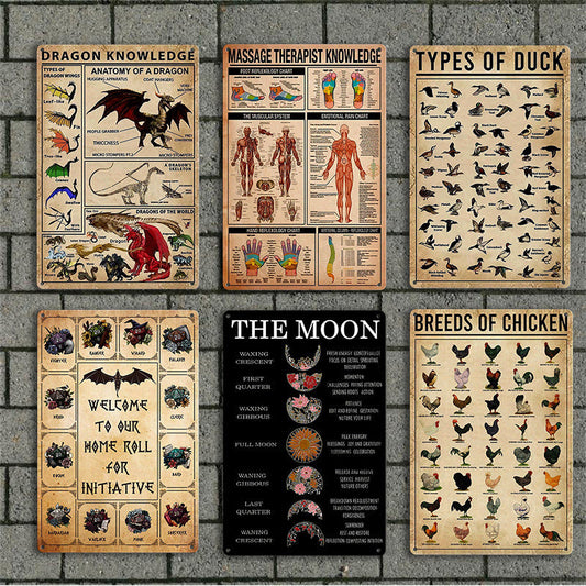 HKM-865363 Vintage American Style Tinplate Cafe Wall Sign – 20CM x 30CM Decor