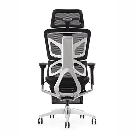 HKM-867027 Ergonomic Adjustable Office Chair with Headrest and Mesh Fabric, Modern Design for Comfort and Support