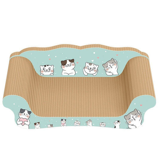 HKM-8671293 Integrated Cat Sofa Bed with Scratch Board - Available in Multiple Sizes for Cats up to 25kg
