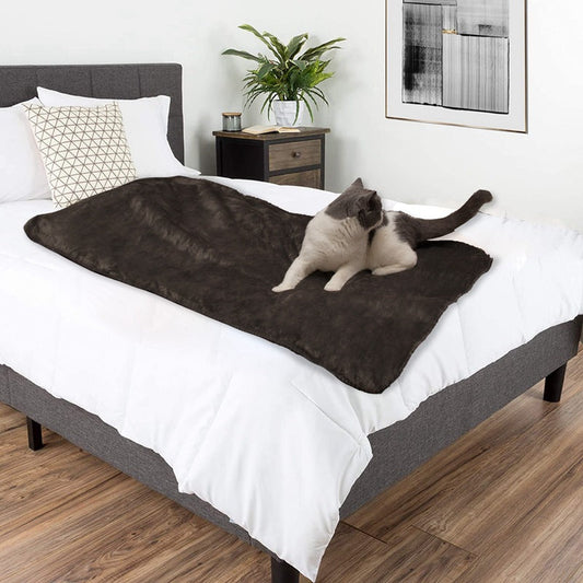 HKM-8674877 Waterproof Fashion Simple Dog Pet Mat - Polyester Fiber in Grey, Camel, Coffee, Navy