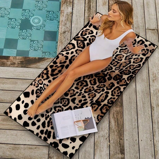 HKM-870291 Quick-Drying Microfiber Beach Towel for Comfort and Style