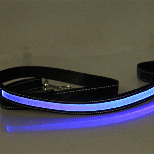 HKM-8707773 Solar LED Light-Up Dog Collar with USB Rechargeable Feature, Multiple Colors Available