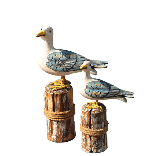 HKM-871123 Wooden Home Decoration Set with Animal Carvings - Mediterranean Hanging Ornaments