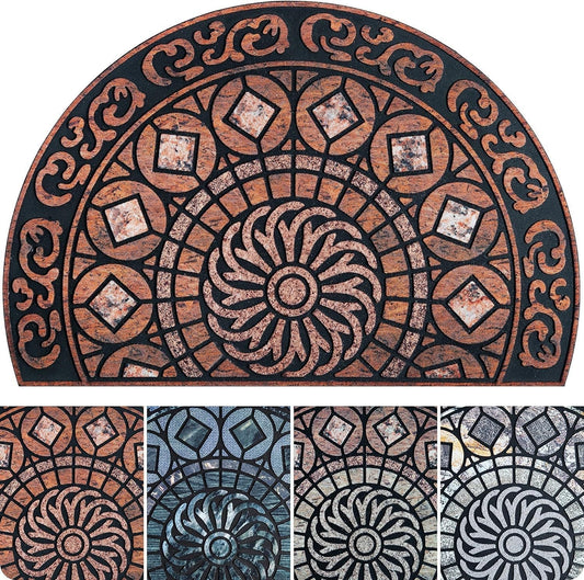 HKM-8740413 American-Style Semi-Circular Non-Slip Doormat – Absorbent Diatomaceous Earth, Various Sizes & Colors