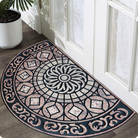 HKM-8740413 American-Style Semi-Circular Non-Slip Doormat – Absorbent Diatomaceous Earth, Various Sizes & Colors