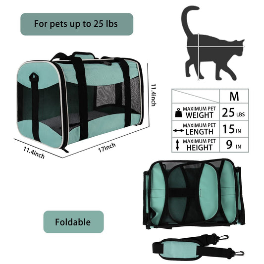 HKM-8748349 Portable Foldable Crossbody Pet Carrier Bag for Dogs and Cats - Multiple Colors Available