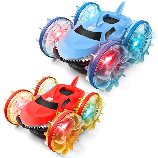 HKM-874899 Stunt Amphibious Remote Control Shark Car Toy with Gesture Sensing and Glow Wheels
