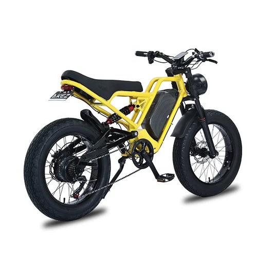 HKM-875411 Fast Speed 1500W Electric Fat Tire Mountain Bike with 20 Inch Wheels and 7-Speed Gear System