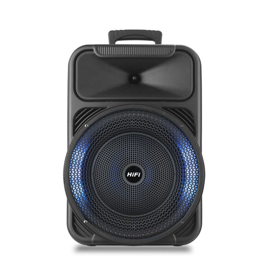 HKM-875475 Portable 12 Inch Audio Speaker with Bluetooth, USB, FM Radio, Karaoke, LED Light and TWS Function