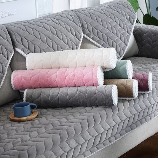 HKM-875859 Plush Fabric Sofa Cover Towel in Multiple Sizes and Colors