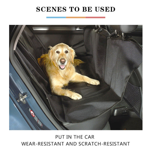 HKM-8767421 Foldable Black Oxford Cloth Pet Pad for Cars (140 x 125 CM)