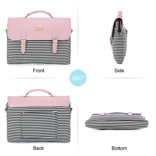 HKM-877331 Stylish 15.6 Inch Laptop Handbag for Women - Versatile Shoulder Satchel Bag for Work and Daily Use